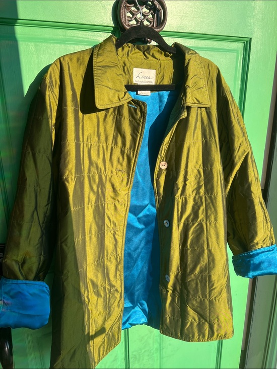 Linea by Louis Dell'Olio Jackets & Blazers - Vintage Linea Louis Dell'Olio Silk Quilted Jacket Large